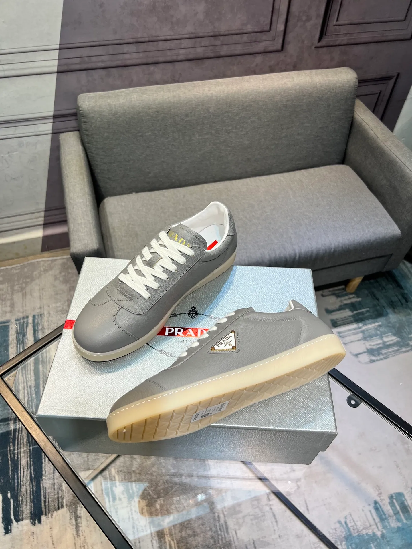 Men's shoes 💰540 [PRADA] Men's shoes are popular in the counter, official website synchronization, 1 high-quality shipment ✔️ Original frosted cowhide + cowhide lining, 1🆚1 replica, original sole, 38-45 (45 customized, non-refundable)